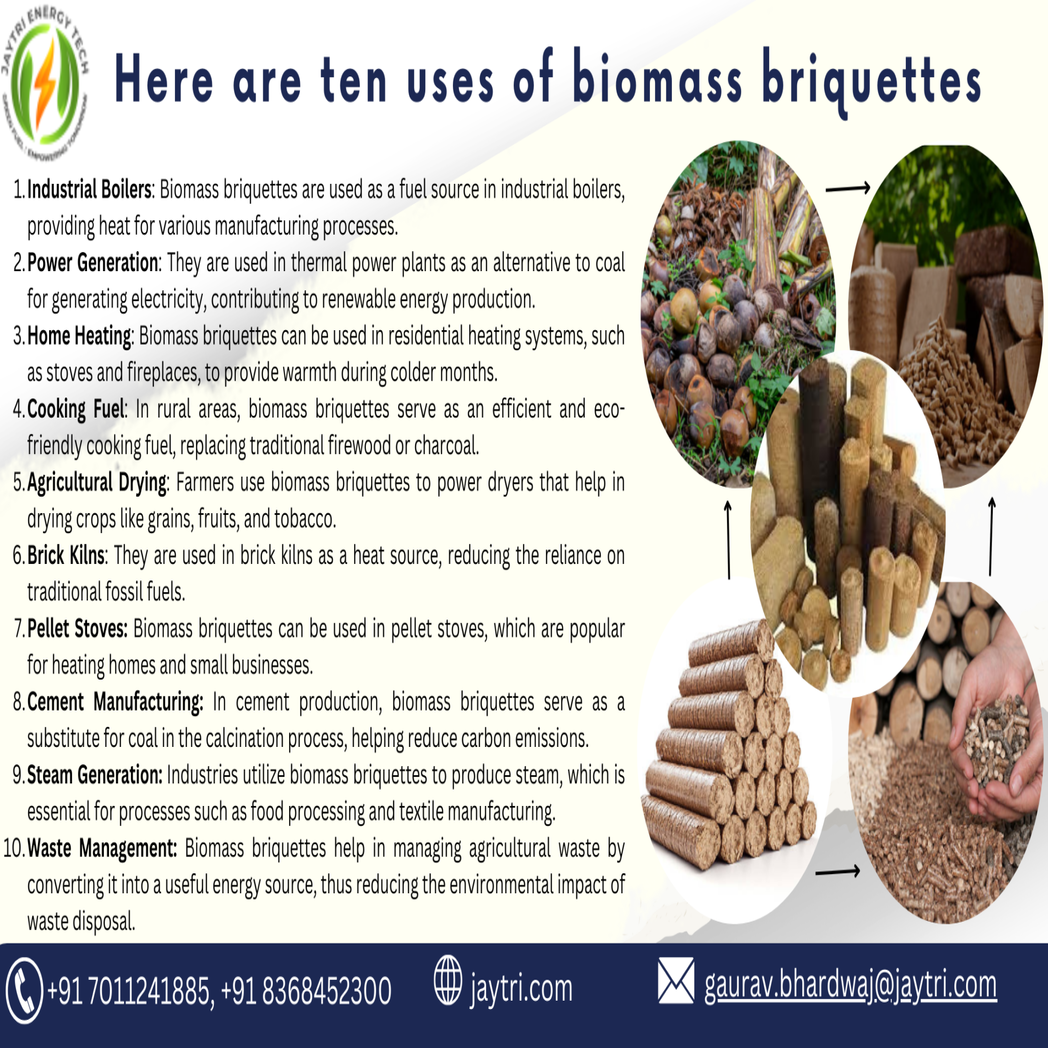 Biomass Briquettes uses